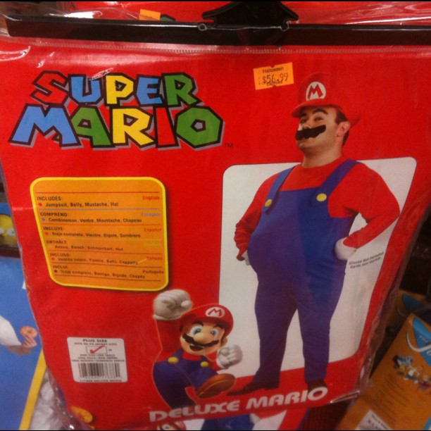the package for mario kart is red