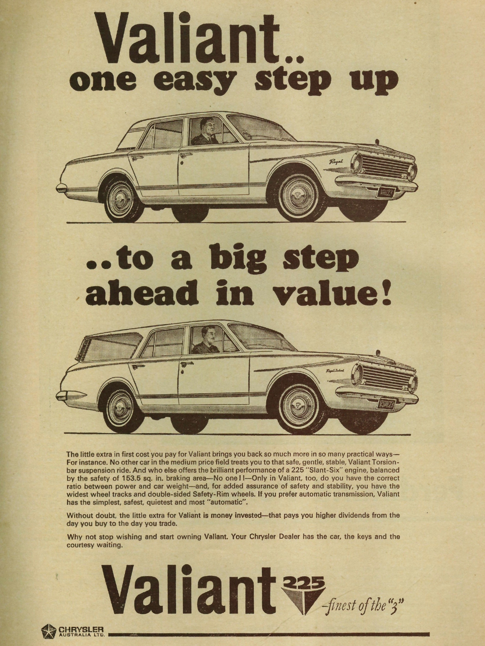 an ad for valeant automobiles in a vintage advertit