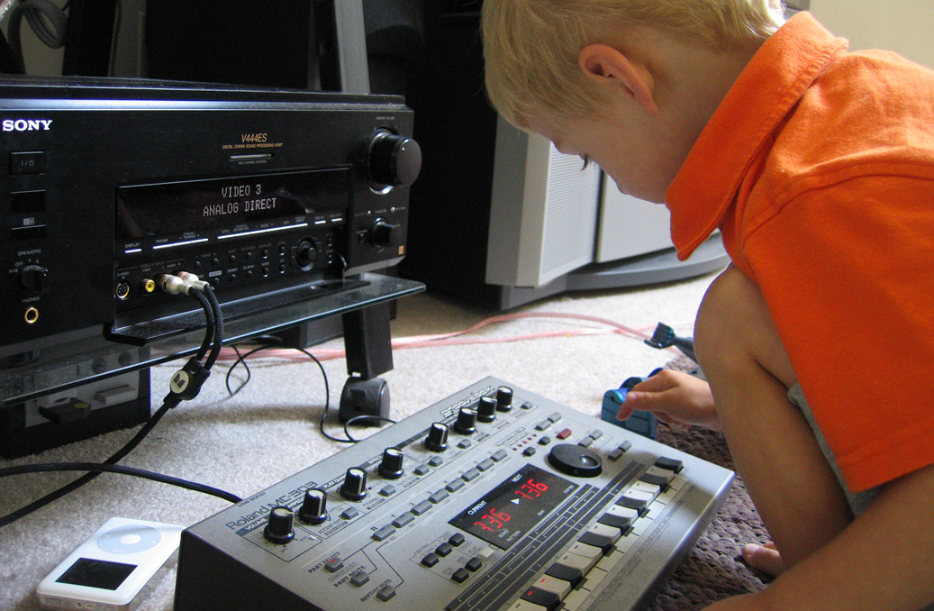 a  playing on the control panel for a radio