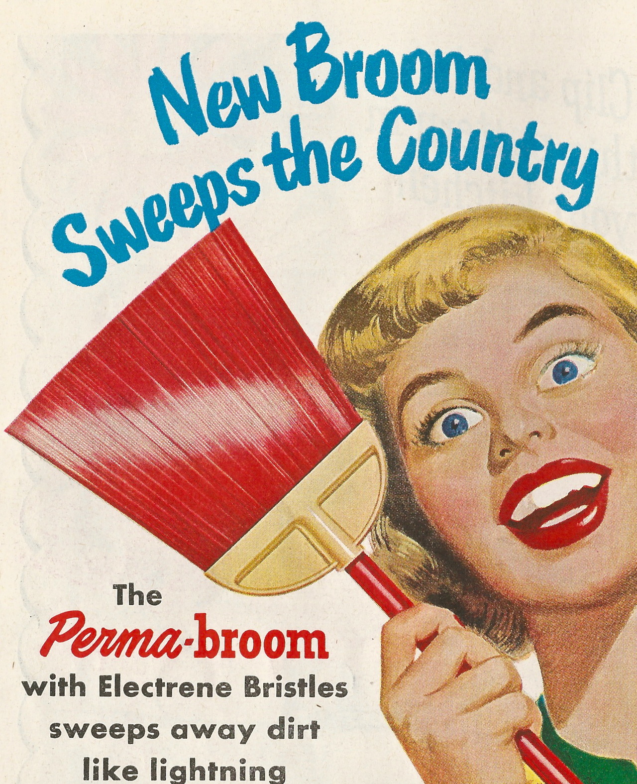 an advertit for tooth brushes featuring a woman blowing the brush