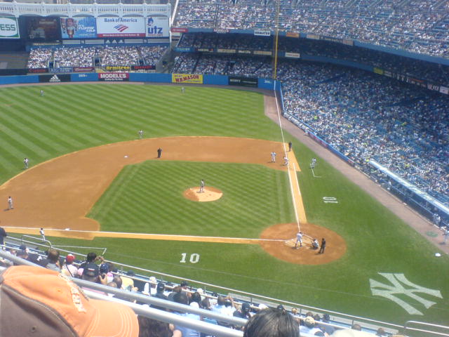 view of the diamond from the upper tier seats