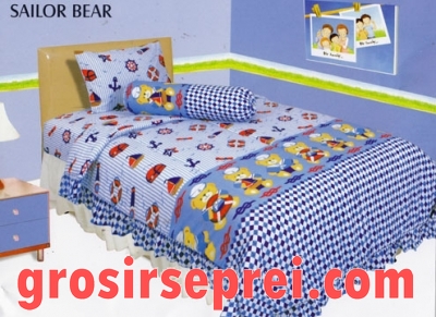 a childs bedroom with blue walls and white bedding