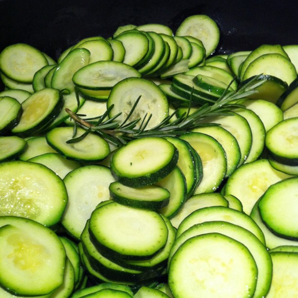 a picture of many zucchini on a plate