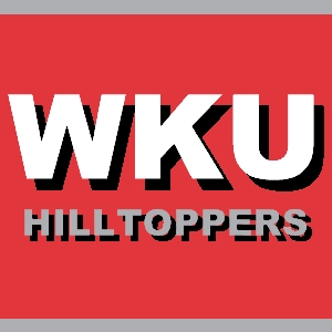 a red box with the words wku hilltoppers on it