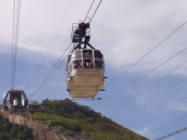 people on the gondola and over to the other side of the mountain