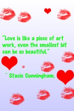 a quote from the book love is like a piece of art work