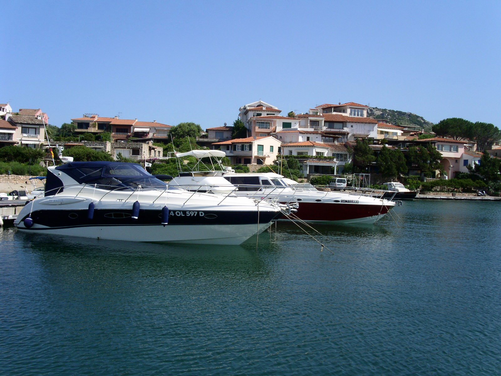 a yacht tied up at a boat dock