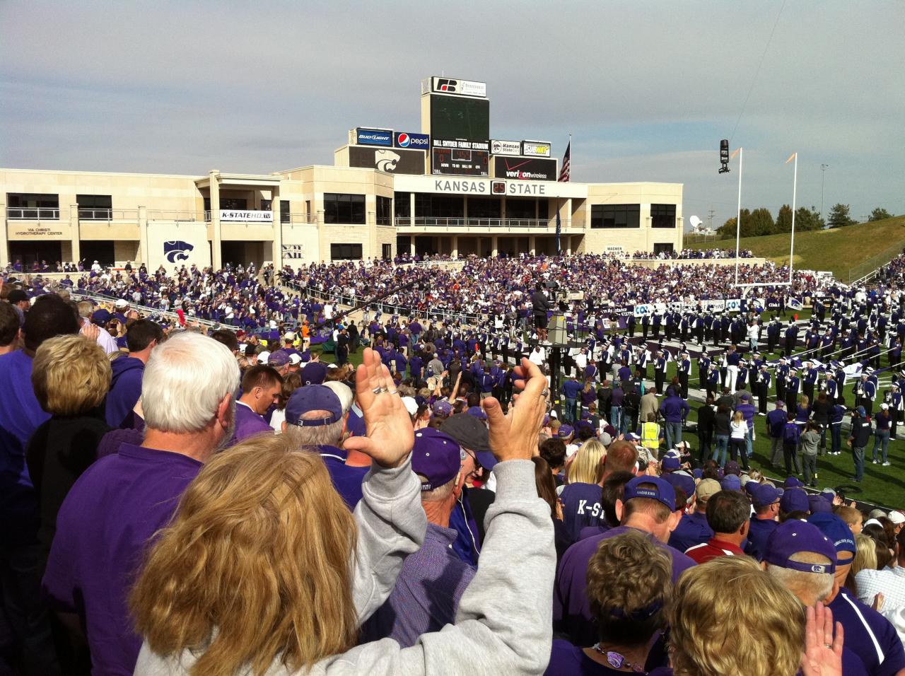 there is an image of a football field