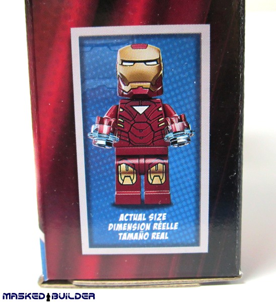 a box of legos from the avengers movie is on display