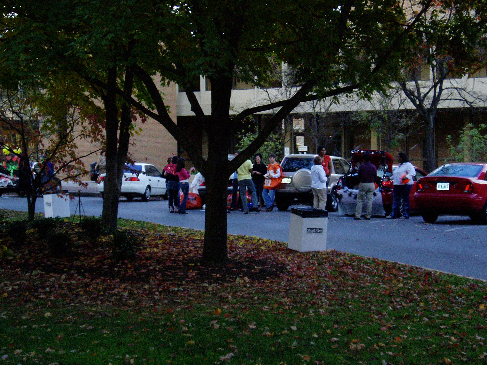 group of people on sidewalk near a city street