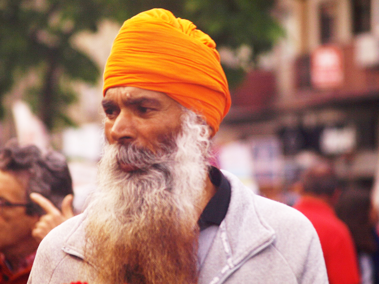 an old man with long, thick hair and a turban is seen