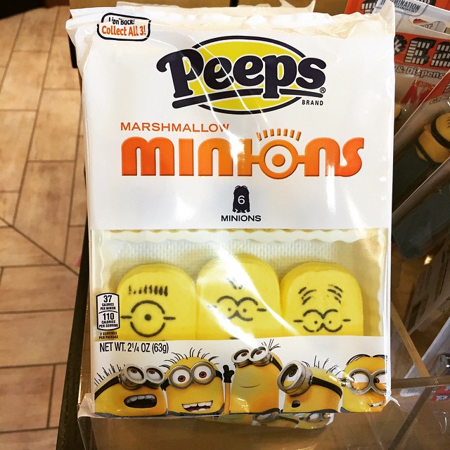 a packaged package with minions from pees on the inside
