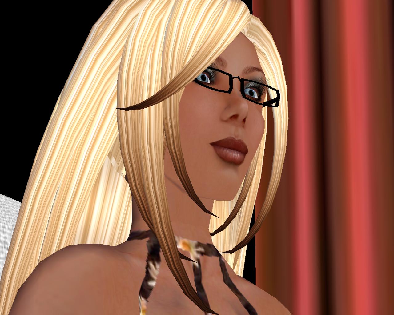 woman wearing glasses in an animated pose