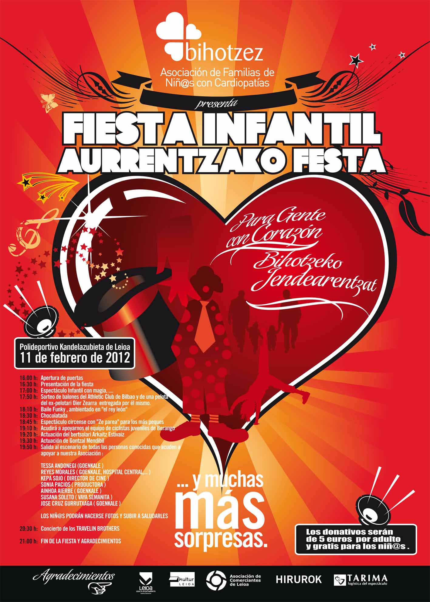the poster for the festival in a heart shaped frame