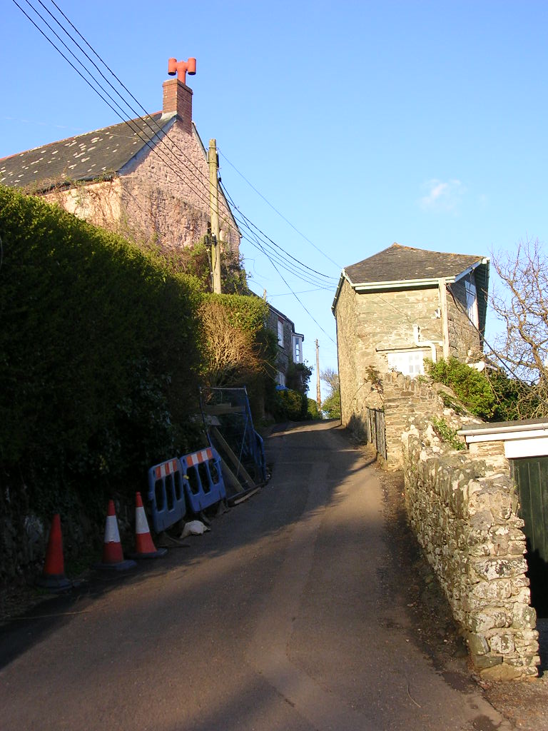 the house next to the road has a car accident sign on it