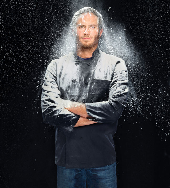an image of a man who appears to have just burst with rain