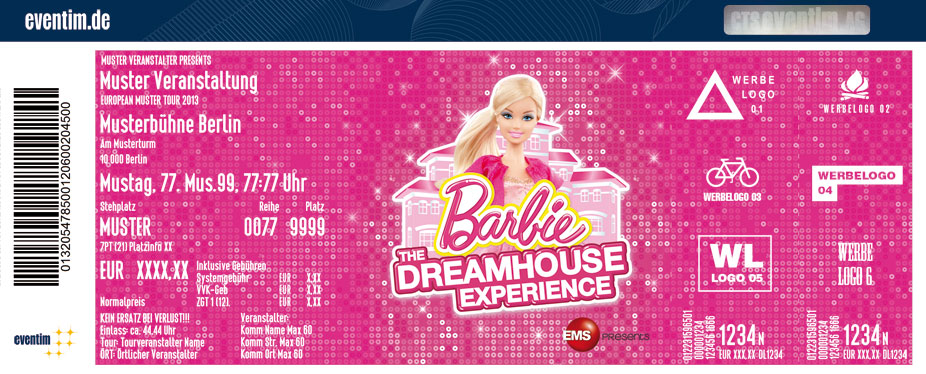 a barbie concert ticket for an event