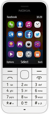a white nokia smart phone with many colorful icons
