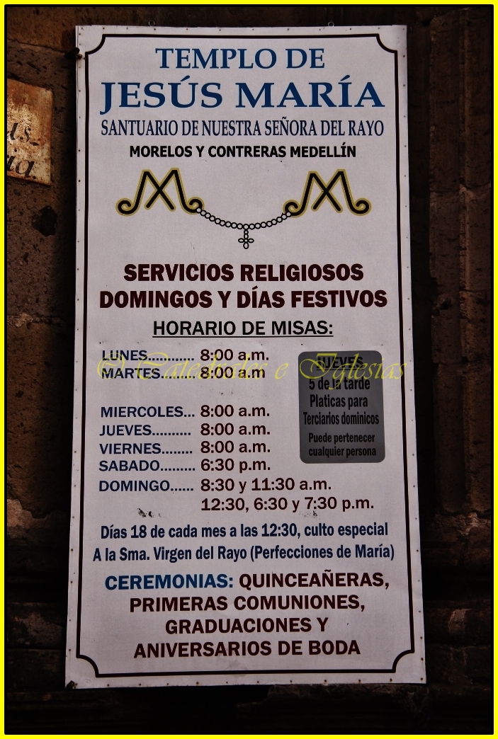 sign showing the schedule of events on this city