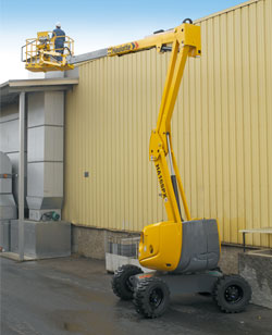 a fork lifts heavy items from the ground to a building