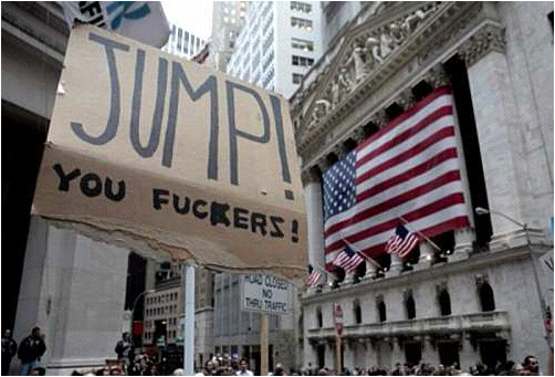 the sign is in front of an old building with american flags and some words