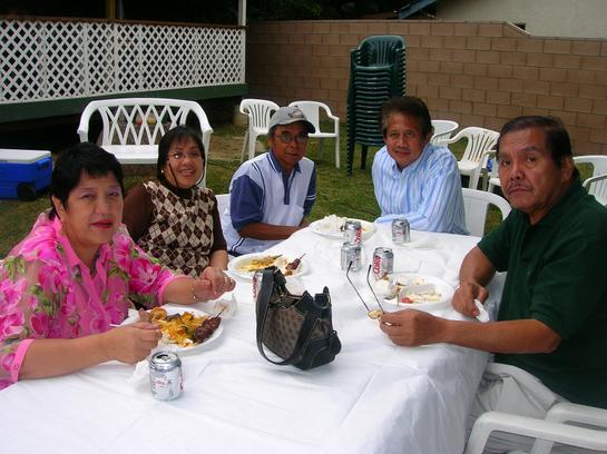 people sit at a table that has plates on it