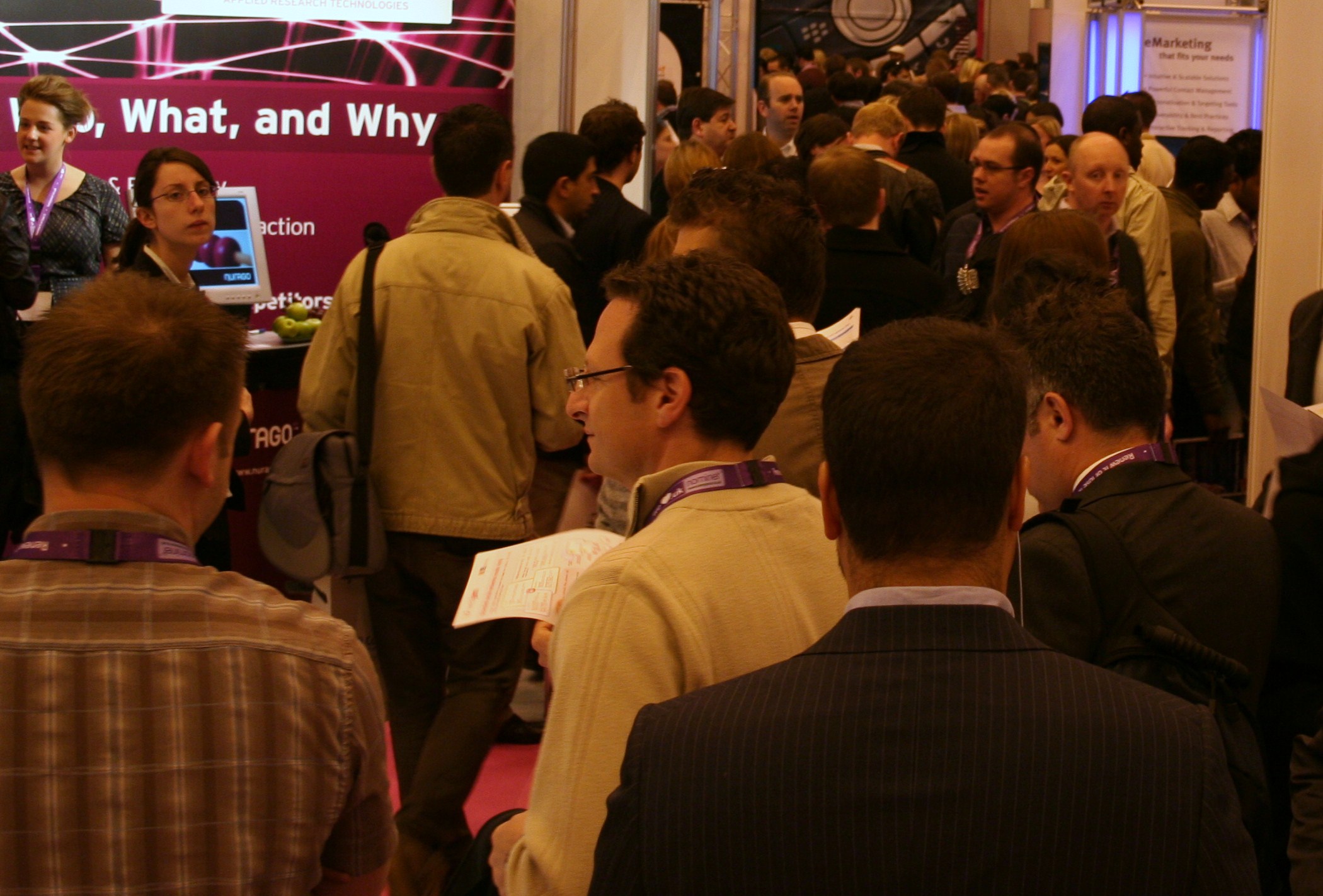 a group of people at a business event