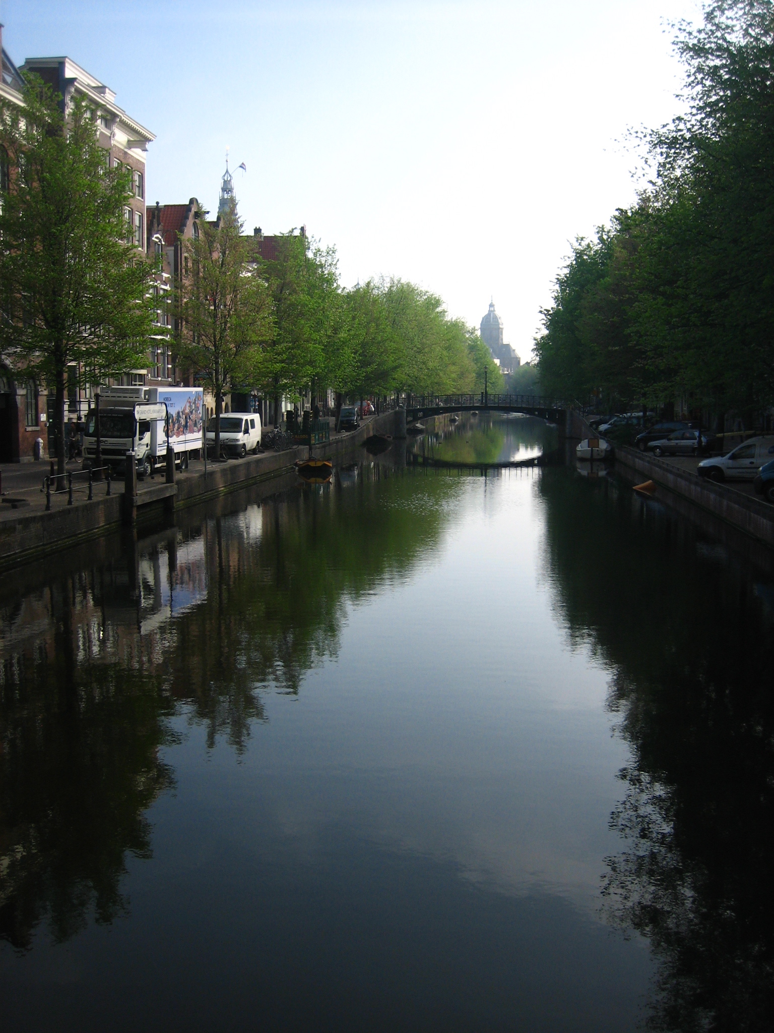 a river that is running through a city