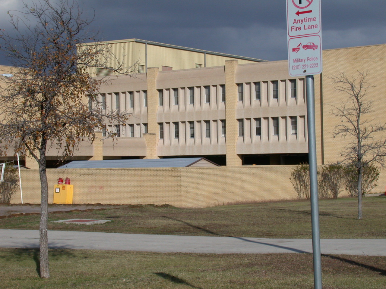 the building is empty but has no one on it