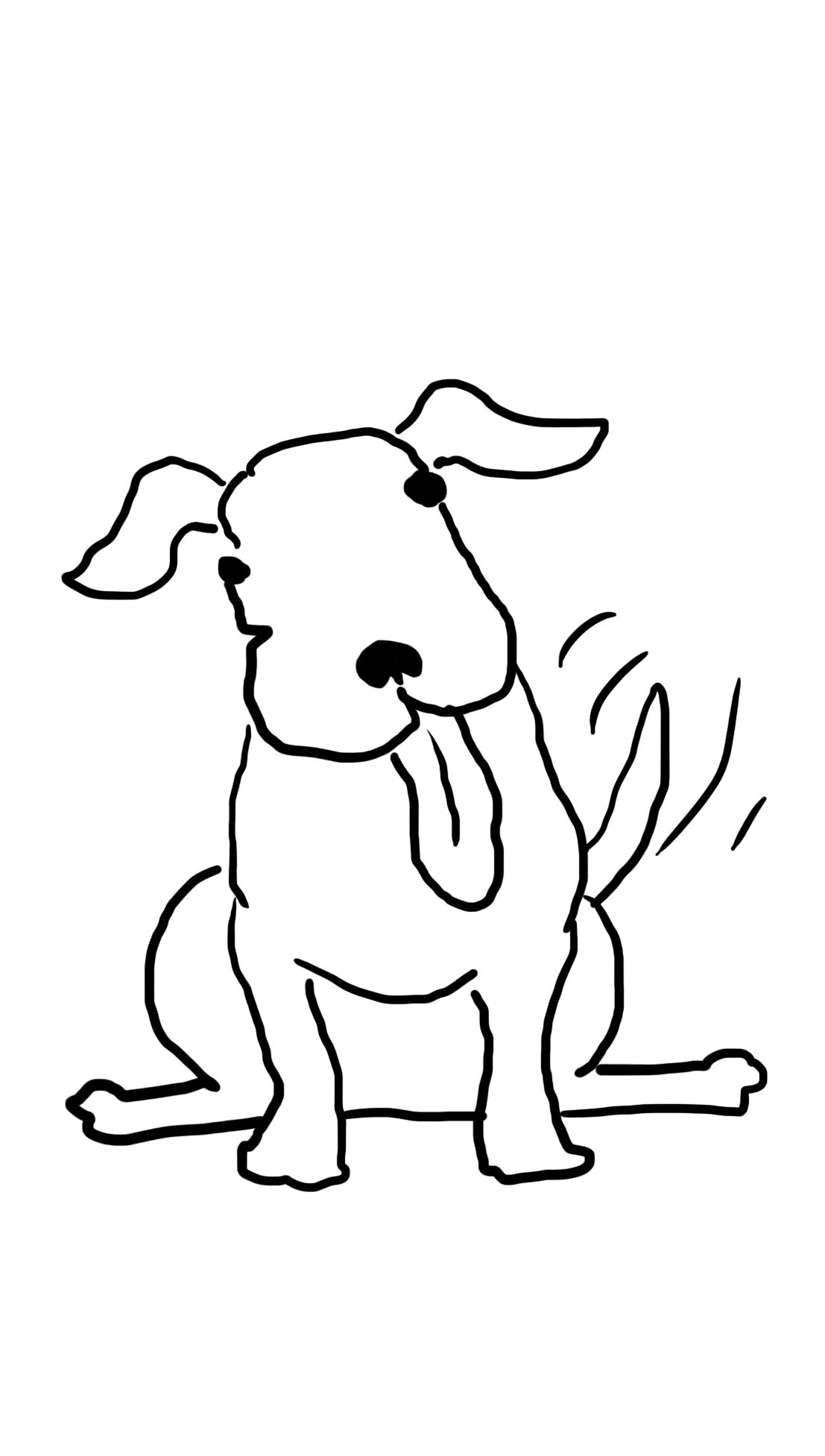 a dog with a bone in its mouth coloring page