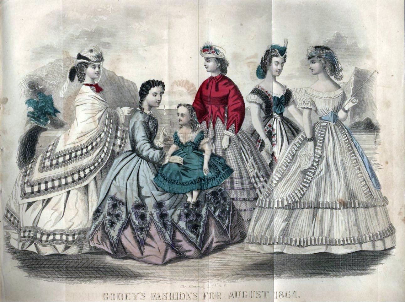 a large group of women in evening dress