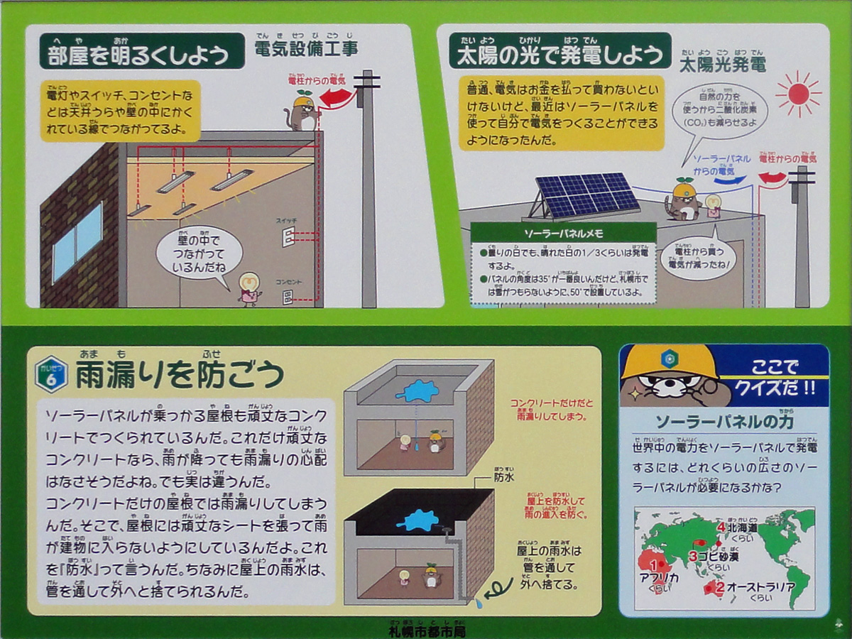 an info pamphlet showing the various uses of solar energy