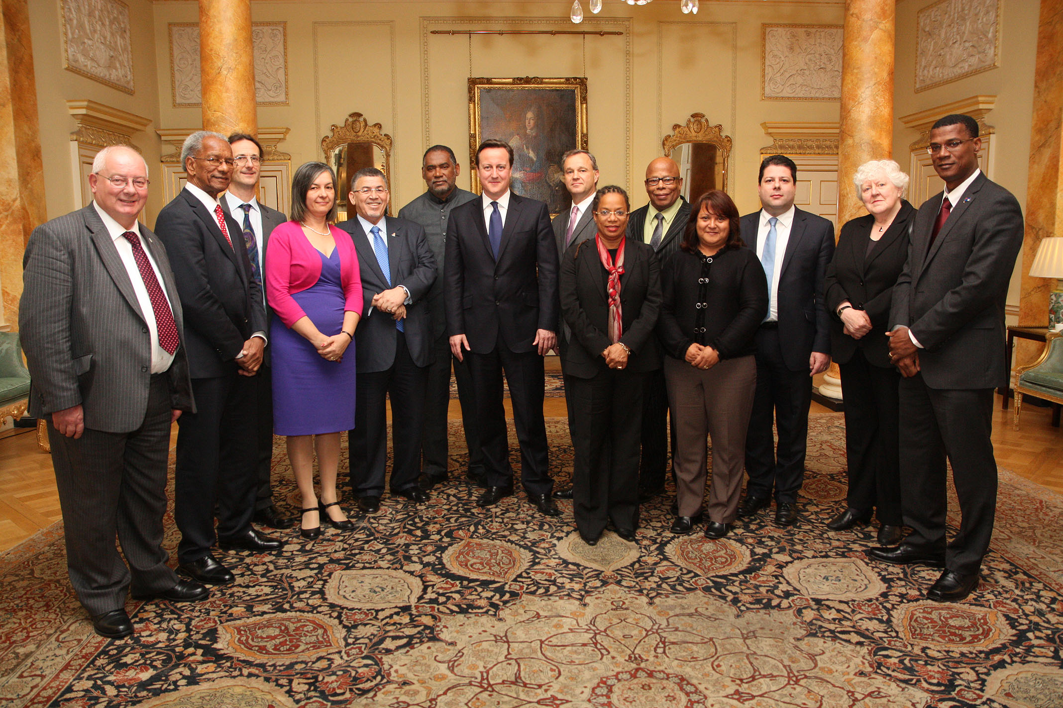 there is a group of business people standing together