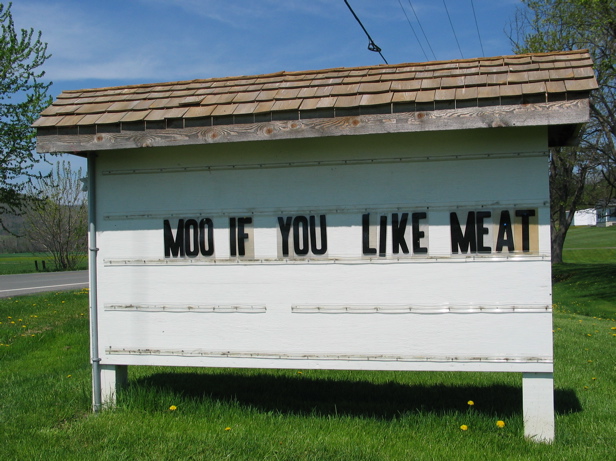 an empty sign on a grass covered lawn