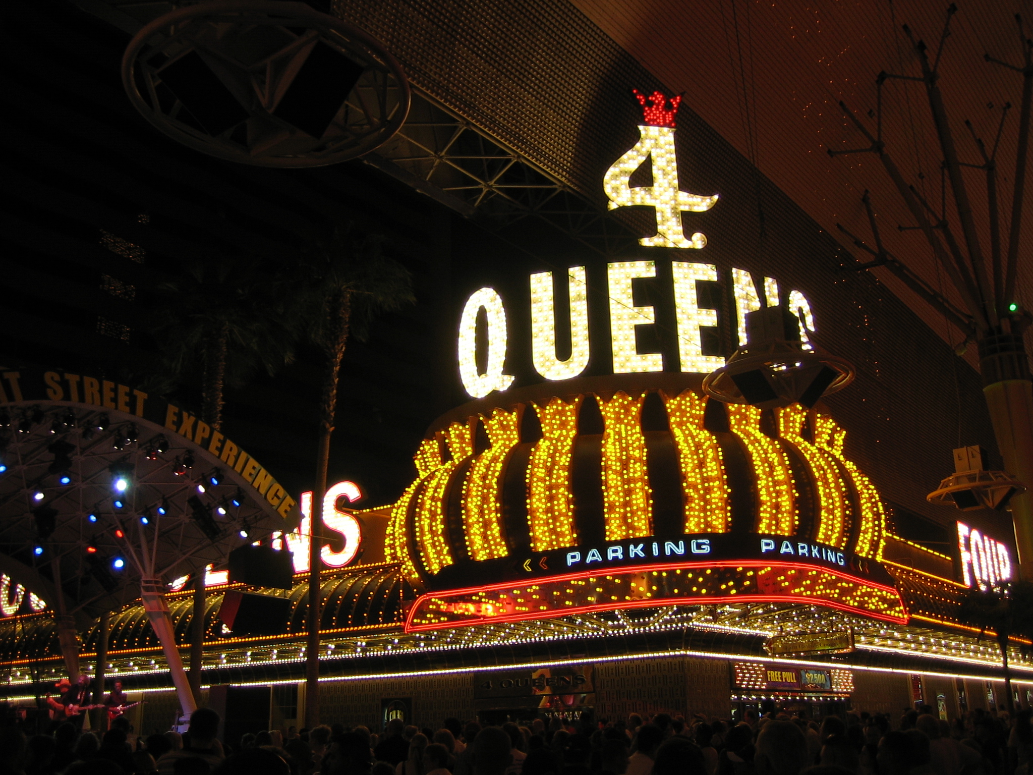 lighted display sign on an amut park theme