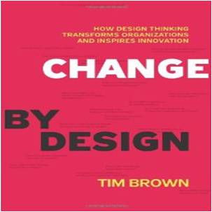a book cover with the words change by design