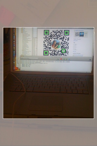 an image of someone's laptop computer, with qr code added
