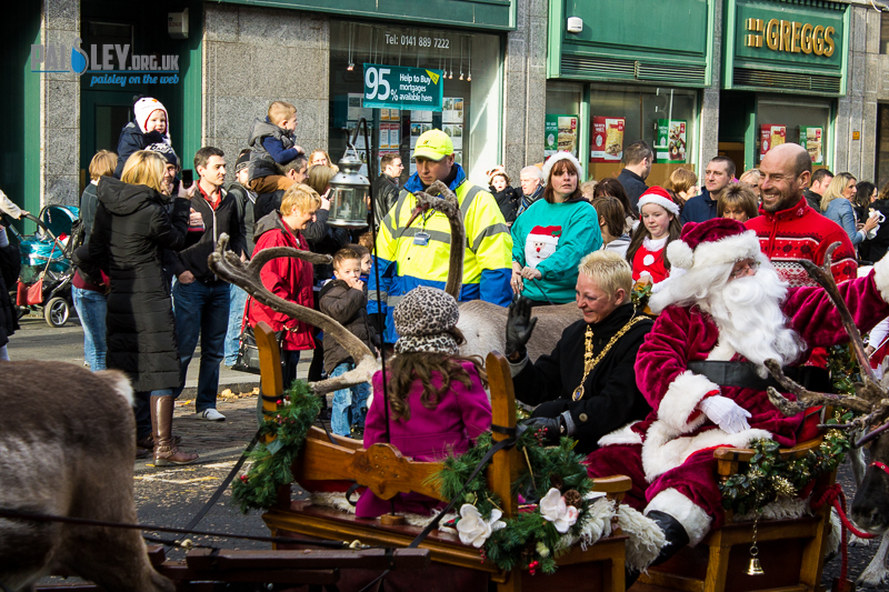 a man riding in a wagon loaded with reindeers