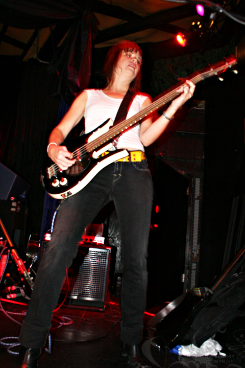 a person standing on a stage with a guitar