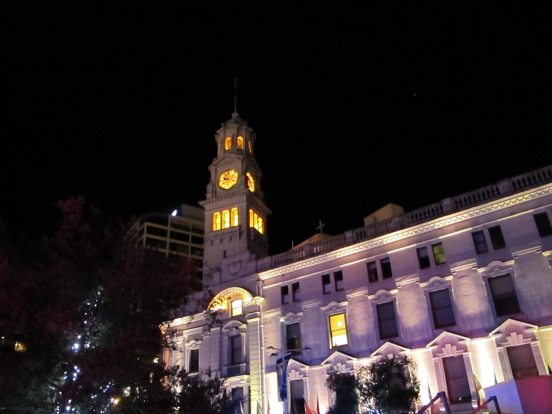 a large building with a clock at the top