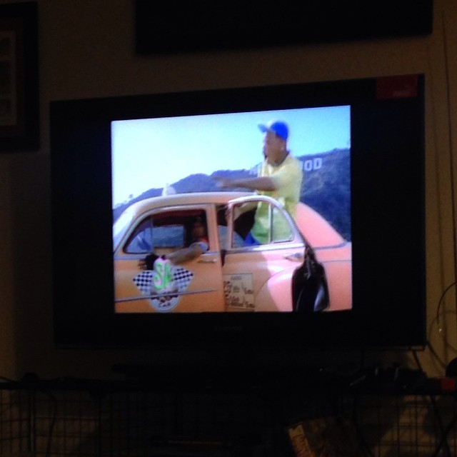 an image of a car being displayed on tv