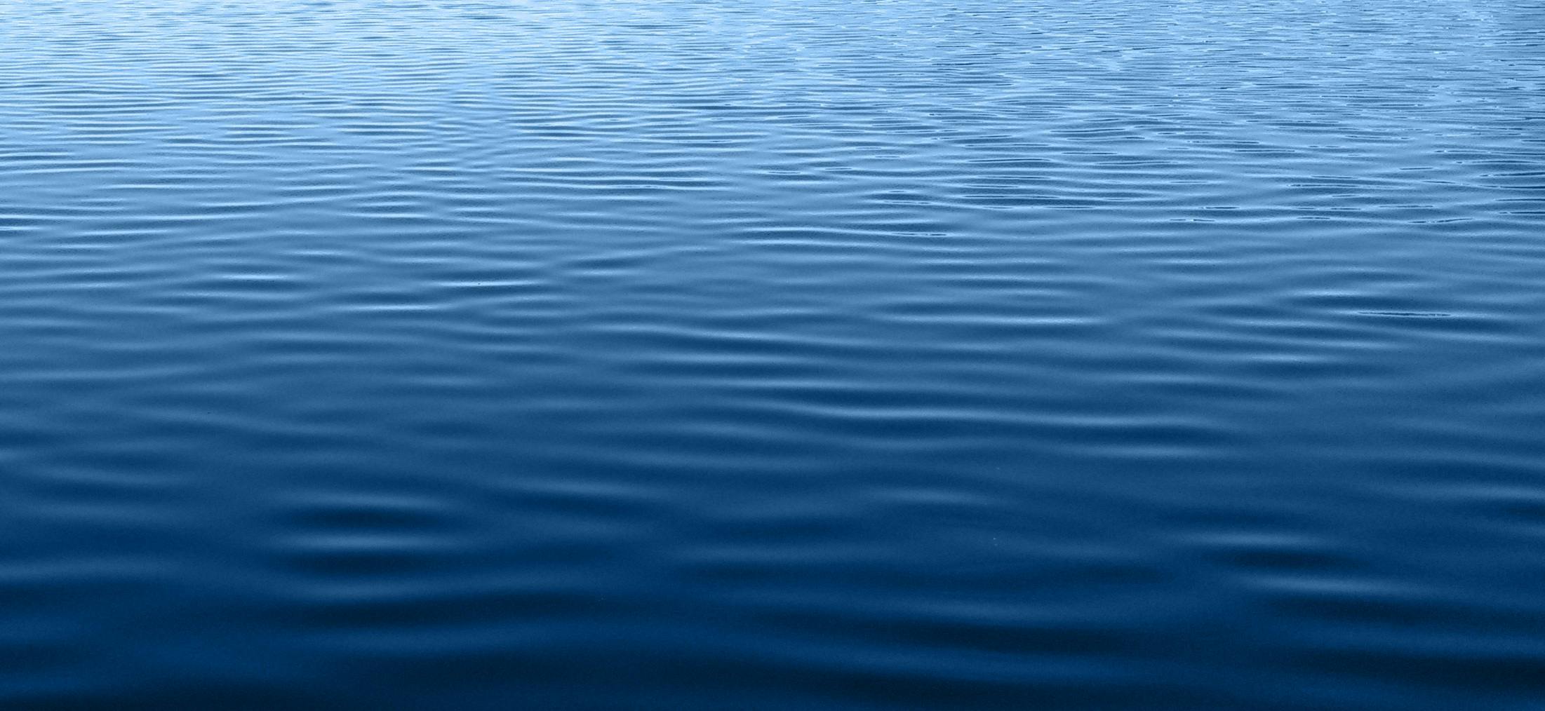 a large body of water with a boat in the distance, minimalism, swirly vibrant ripples, deep blues, zoomed in, crisp smooth lines