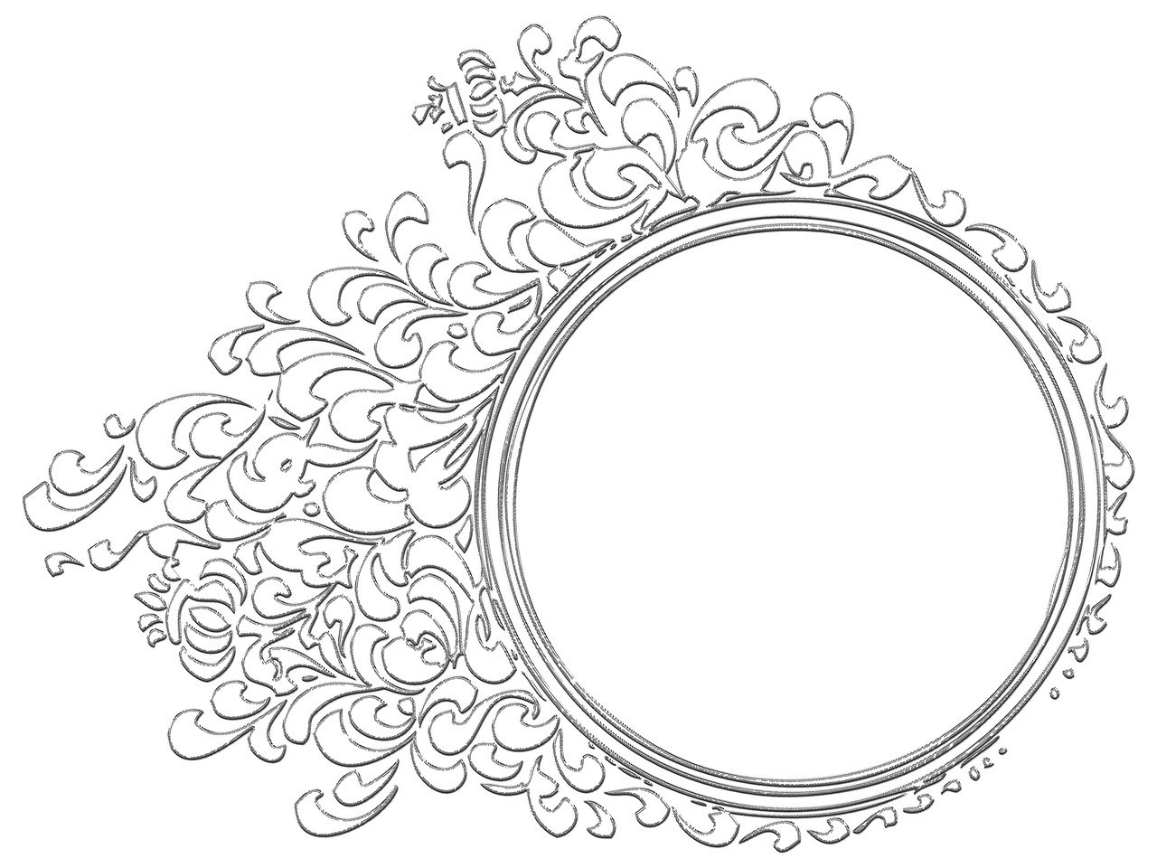 a black and white drawing of a round frame, lineart, by Svetlin Velinov, shutterstock contest winner, rococo, spaghettification, design on a white background, mirrors, russian