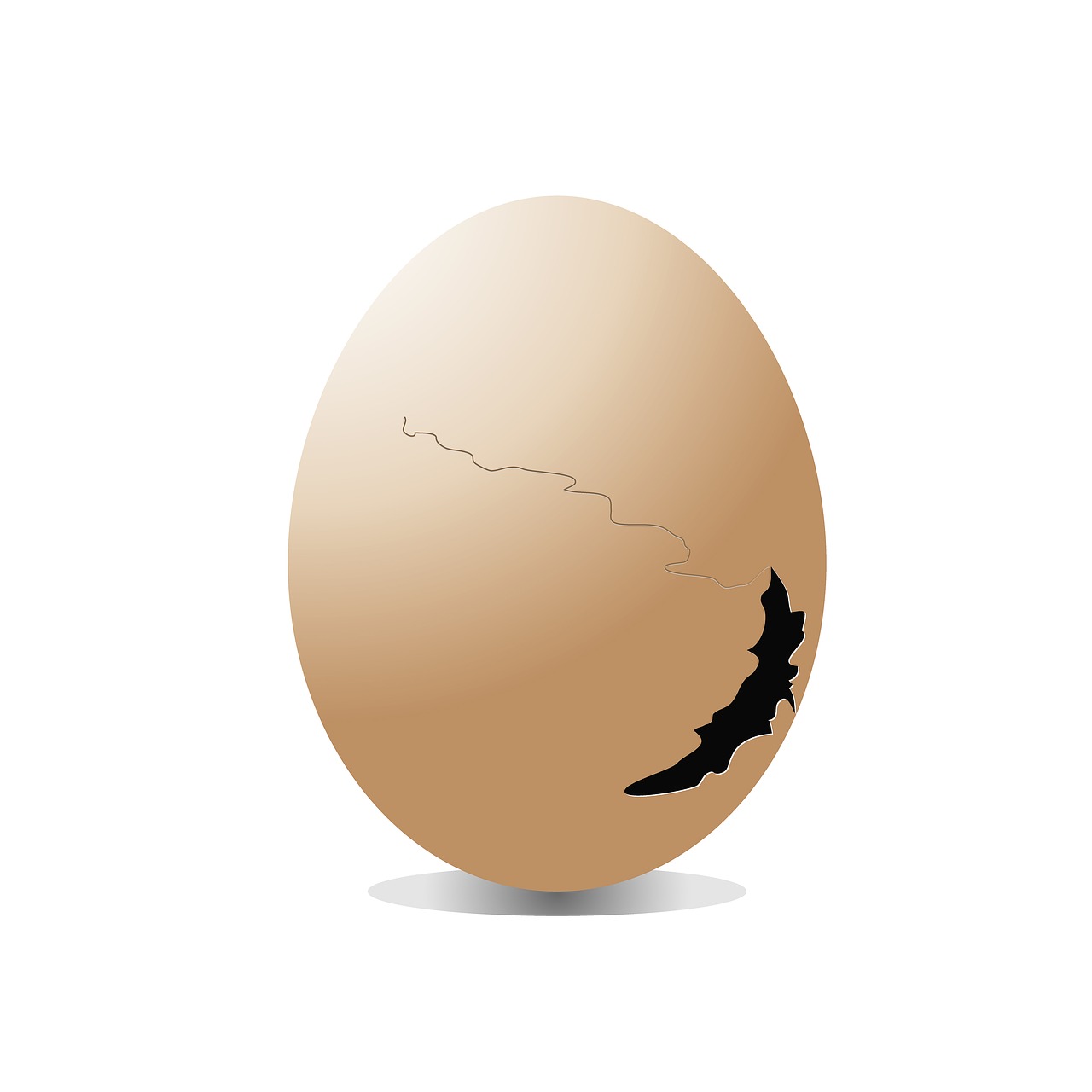 an egg with a bat drawn on it, an illustration of, inspired by Katsushika Ōi, sōsaku hanga, dinosaur, high detail illustration, the beginning of the end, color photo