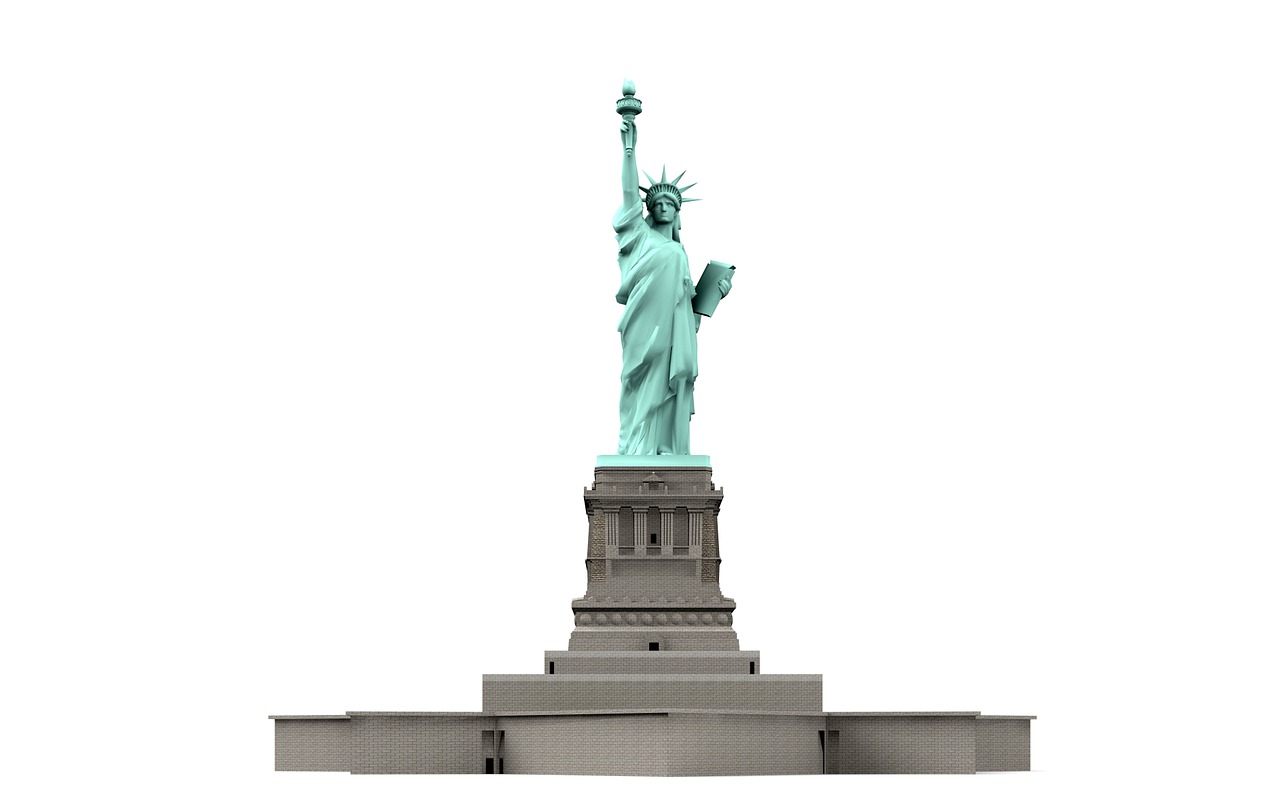 a statue of liberty on top of a building, a statue, new sculpture, 3 d renders, front side view full sheet, view from the side, the background is white