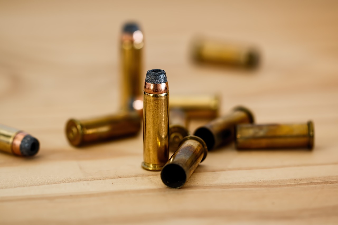a bunch of bullet shells sitting on top of a wooden table, a picture, high quality product image”, headshot profile picture, riffle on chest, anime shot