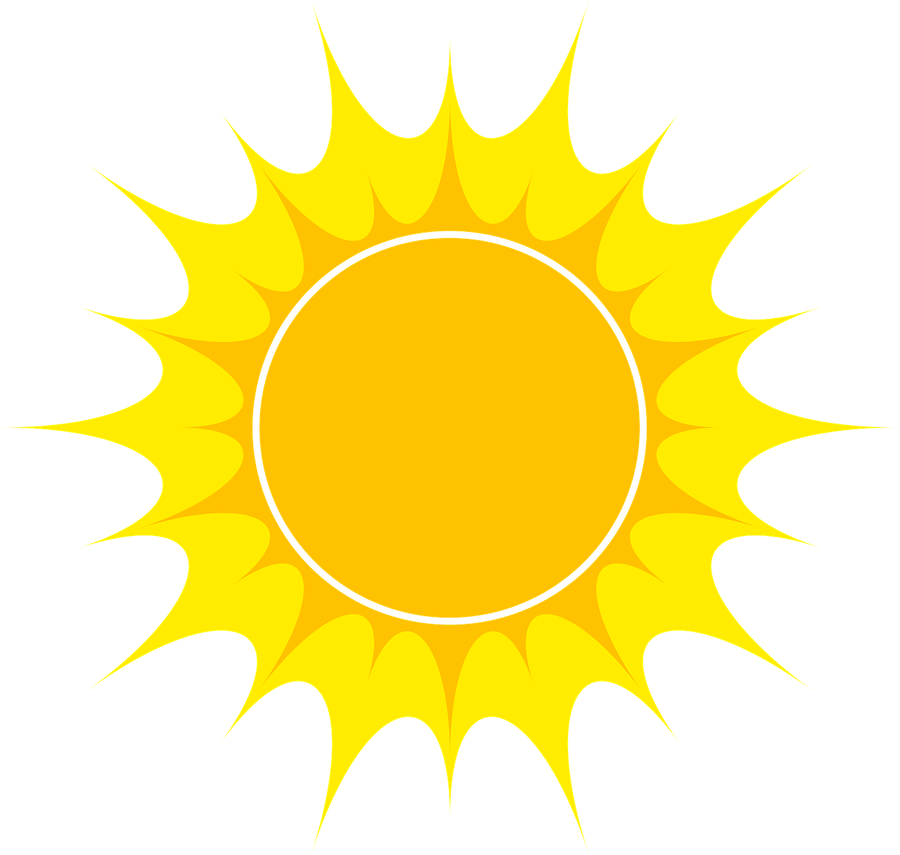 a yellow sun on a black background, inspired by Xul Solar, rayonism, clip art, version 3, sunny mid day, window open