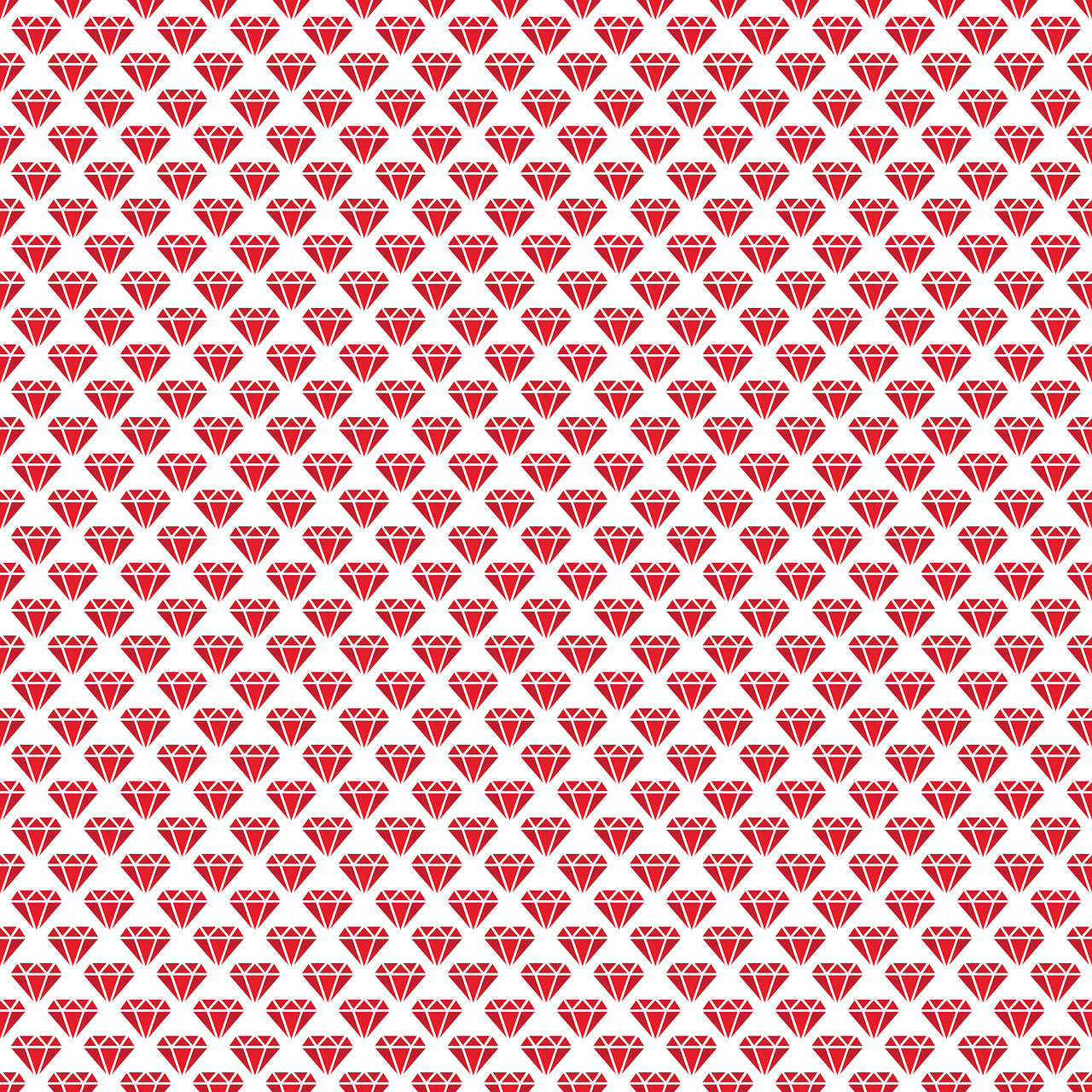 a pattern of red diamonds on a white background, deviantart, trash polka, cutest, cad, red jewelry