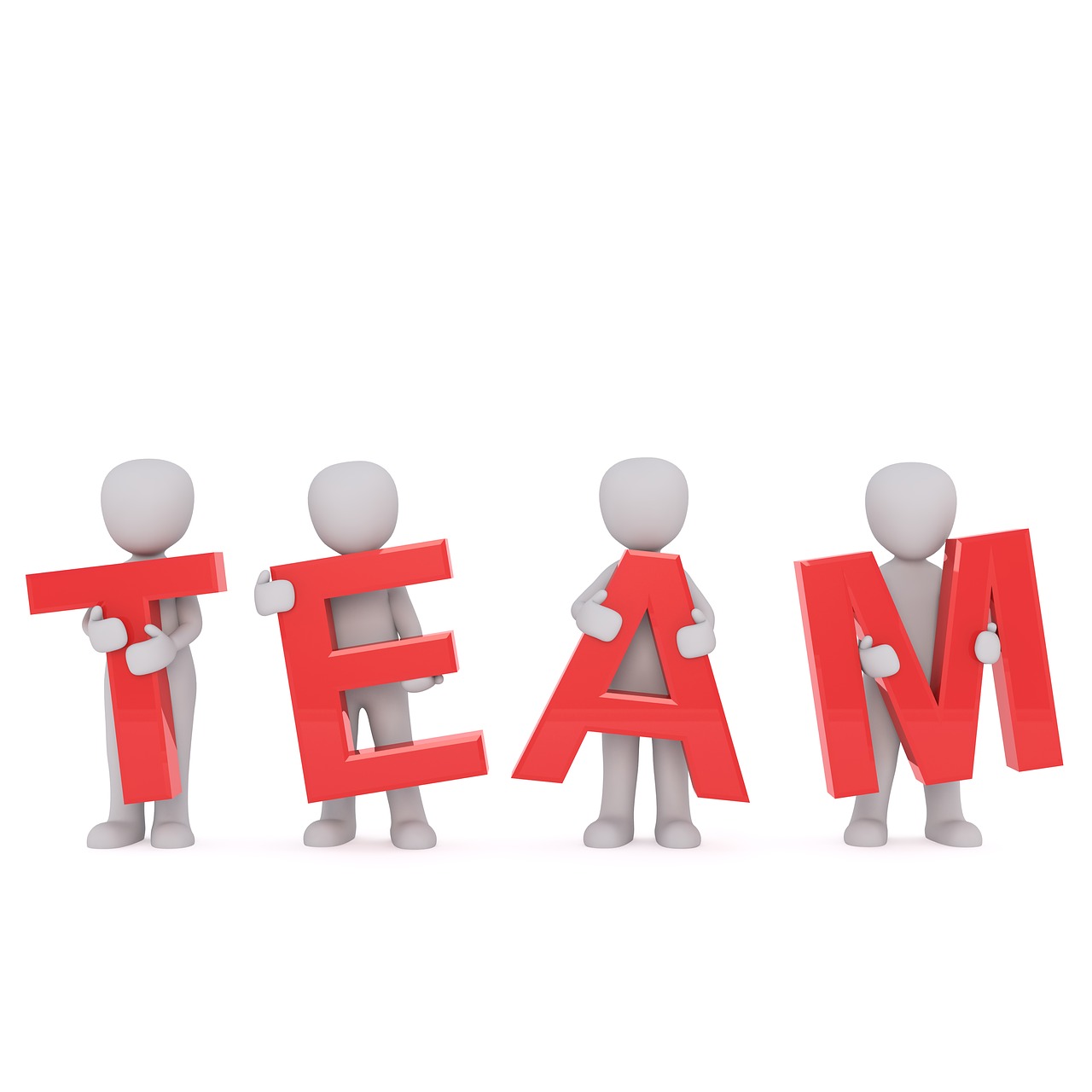 a group of people holding up the word team, a picture, realism, 3 d models, clipart, gogo : :, you can see in the picture