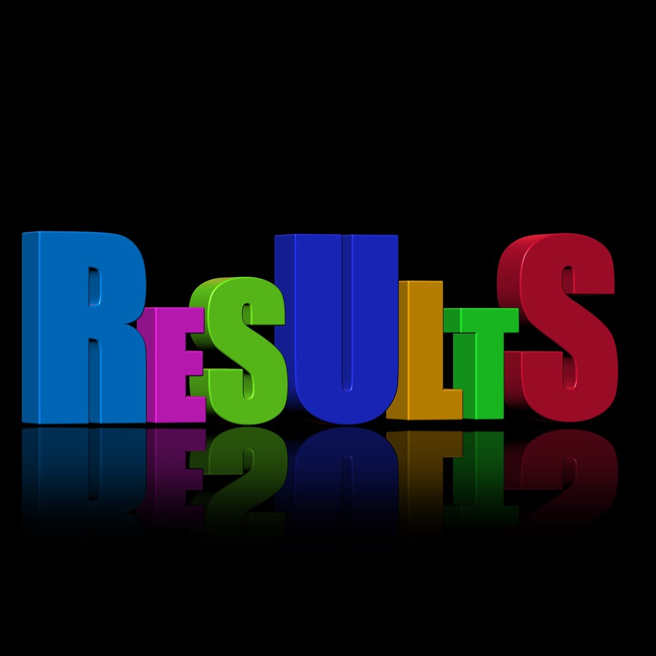 an image of the word results on a black background, shutterstock, multicolored vector art, winning illustration, 2 0 1 0, 3 pm
